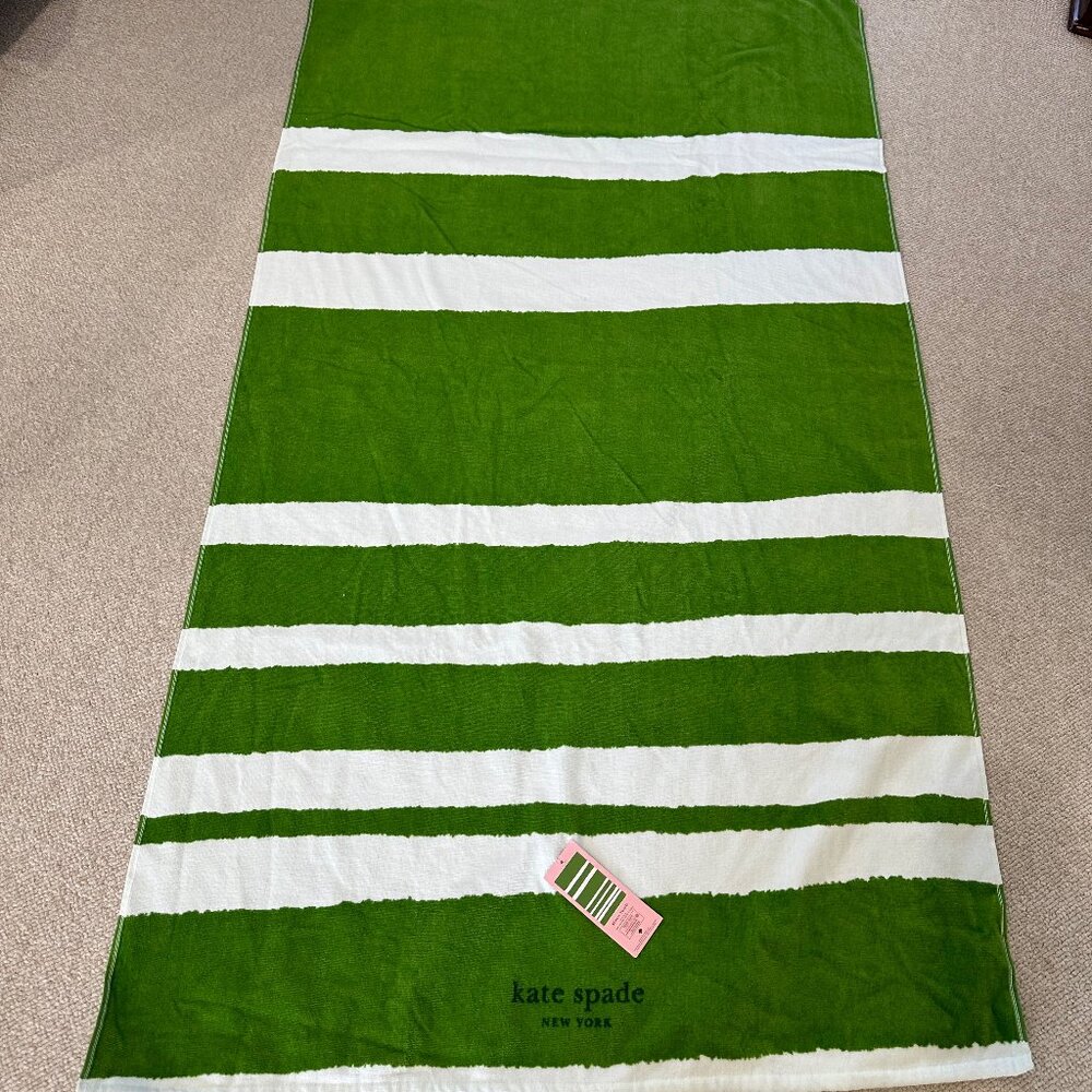 Kate Spade Beach Towel | Green and White